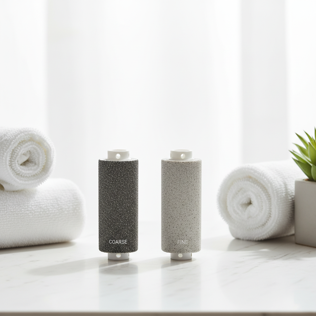 Electric Callus Remover Replacement Heads - Coarse and Fine Rollers